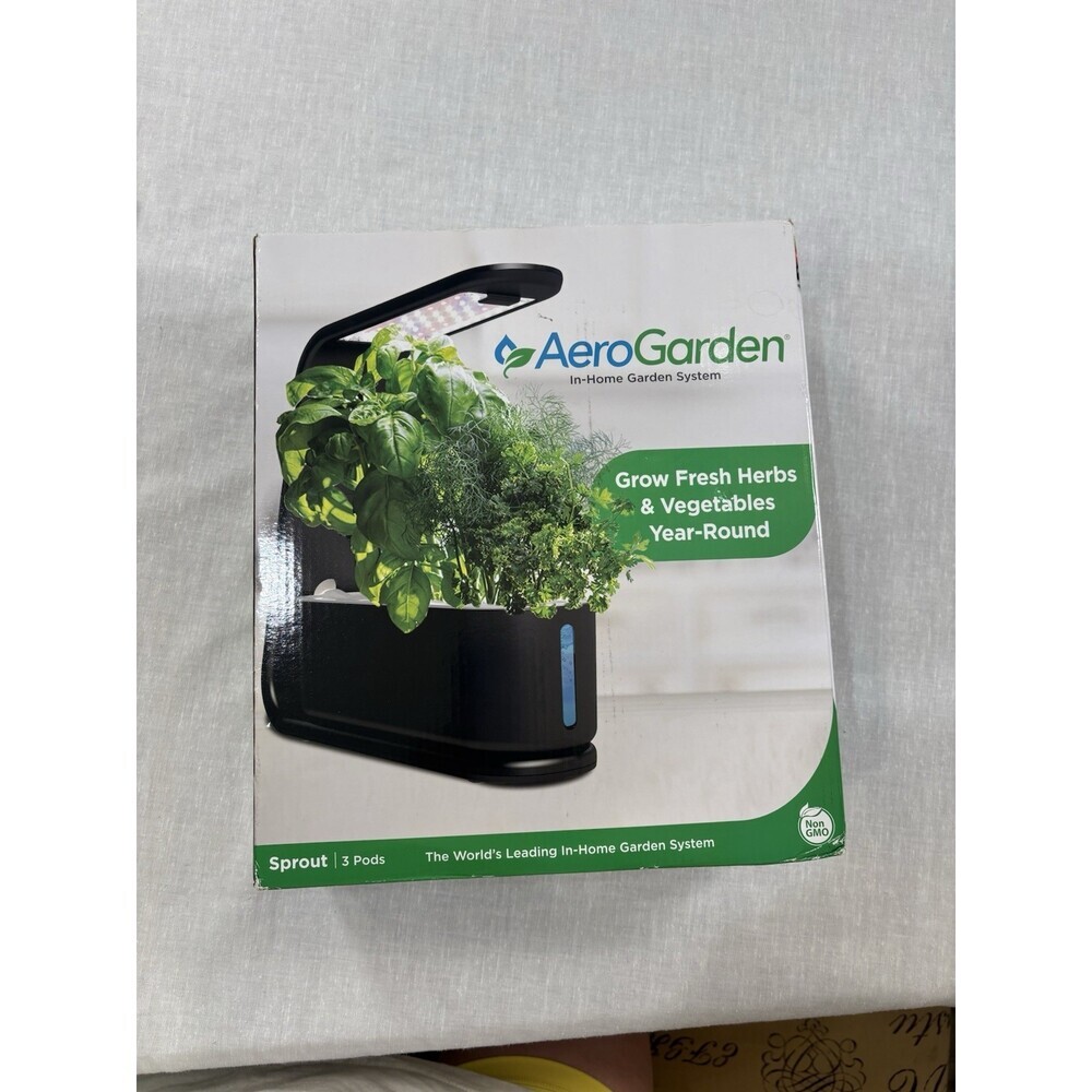 AeroGarden Sprout 3-Pod Indoor Hydroponic Garden w/ LED Grow Light - Black
